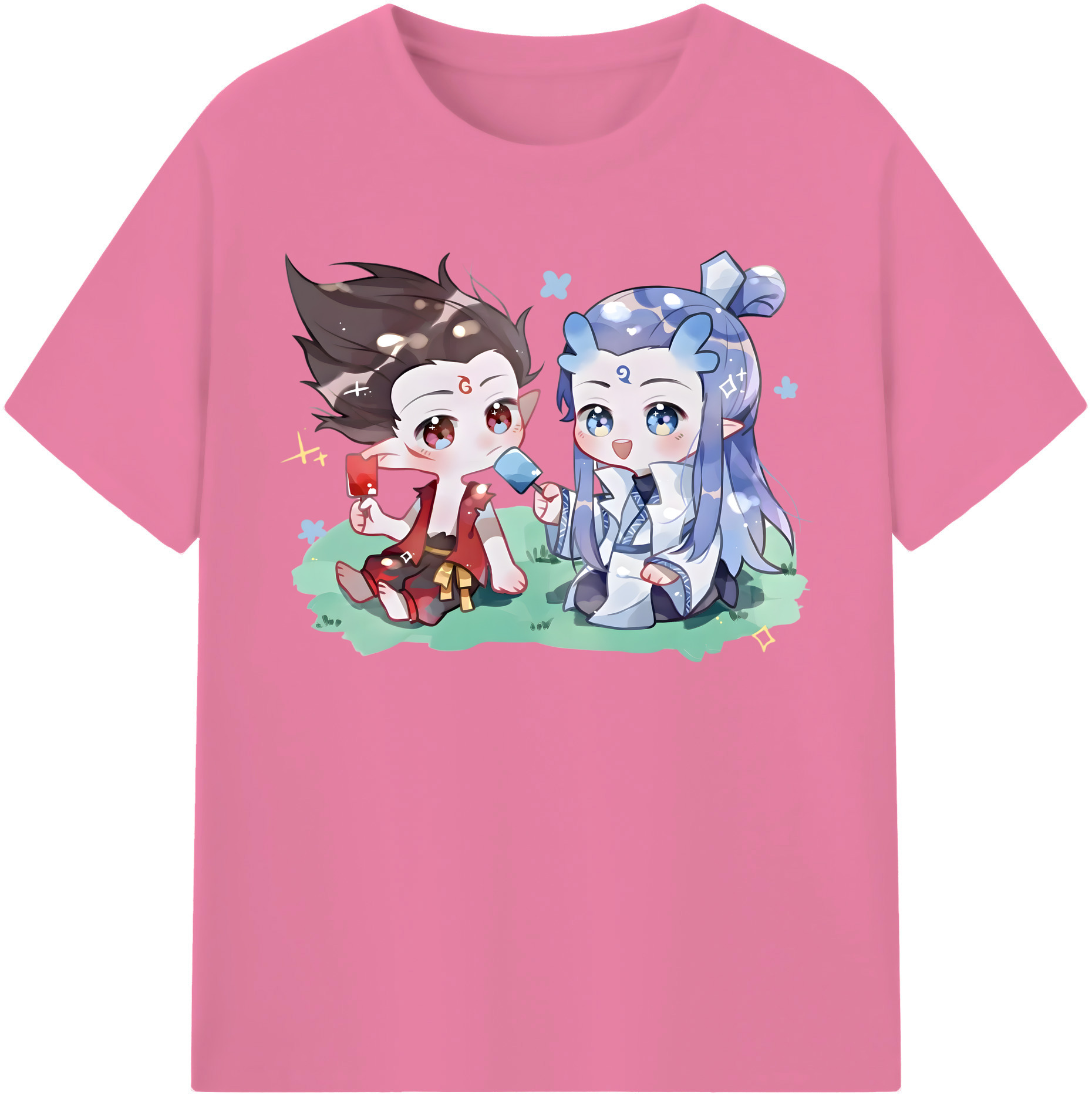 （画像用） Ne Zha 2 ナタ 魔童の大暴れ 綿100％半袖Tシャツ（フロントプリント）